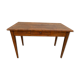 Table de ferme en bois massif avec 1 tiroir