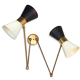 Applique murale double diabolo noir & blanc