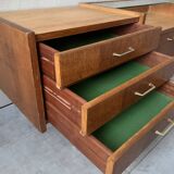 Vintage chest of drawers / sideboard from the 50s in golden oak
