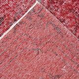 Tapis rouge affligé vintage 195x113cm