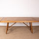 Large extendable dining table in oak by Guillerme and Chambron 1960.