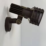 Adjustable vintage brown and brass wall light, France, 1970.