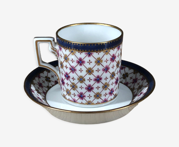 Tasse à moka et sous-tasse en porcelaine Richard Ginori