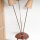 Lampadaire 3 feux avec tablette ,pieds tripode, années 60