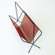 Fifties perforated metal magazine rack