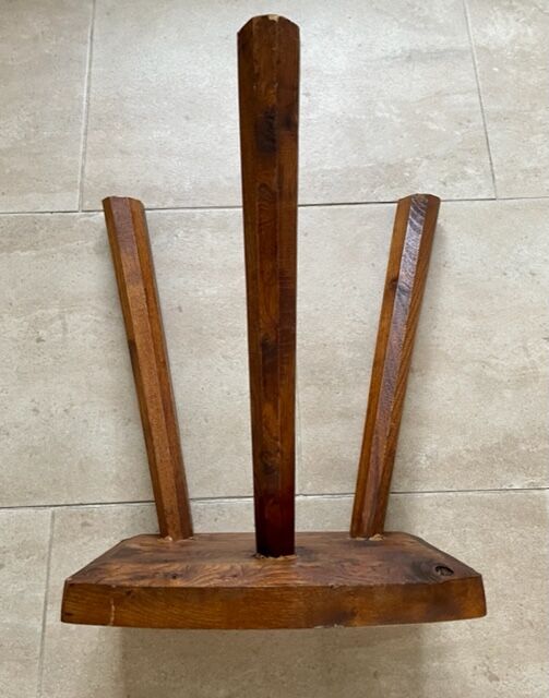 Tripod stool in solid oak 1950