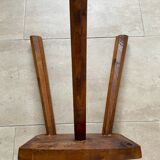 Tabouret tripode en chêne massif 1950
