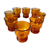 Verres ambrés années 70