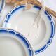 Deep plates / Art Deco salad plates Badonviller blue