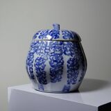 Gros pot couvert "Citrouille" Chinois céramique artisanale vintage
