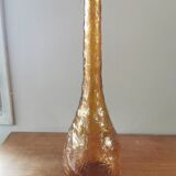 Italian vintage dented amber decanter