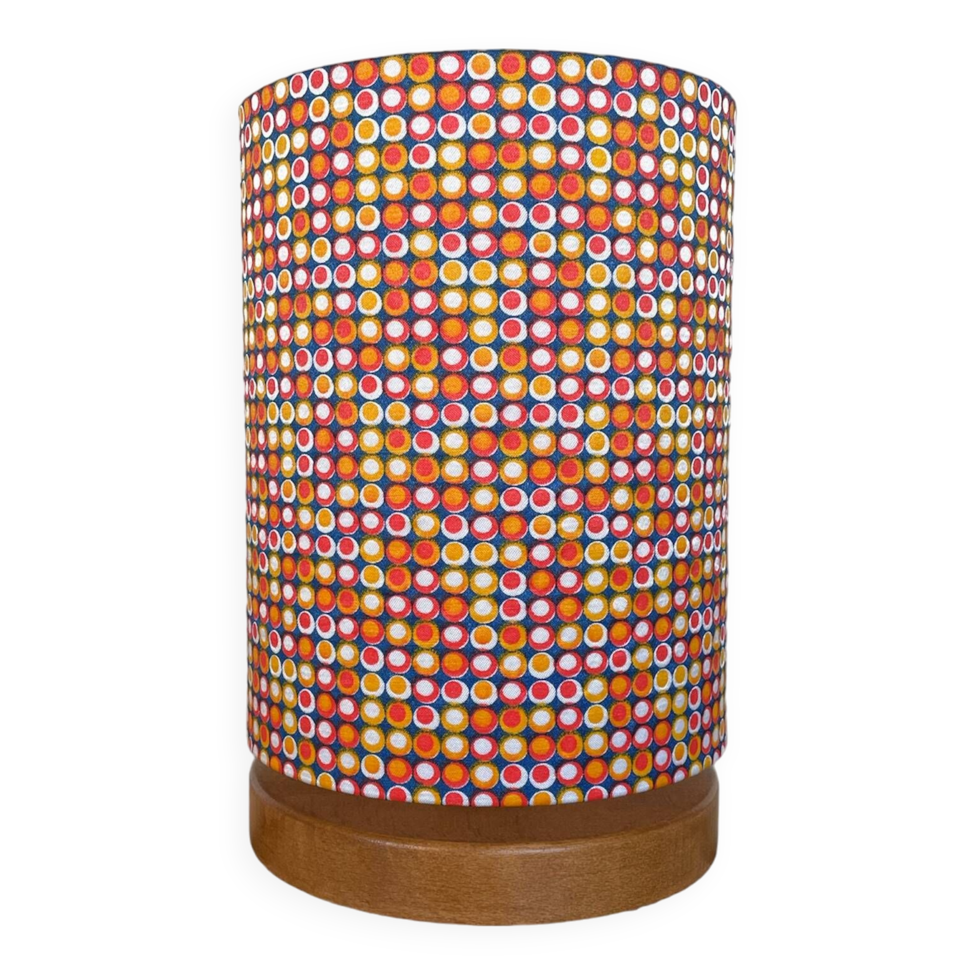 Lamp'angel Dotted H30 D20 furniture lamp - vintage fabric