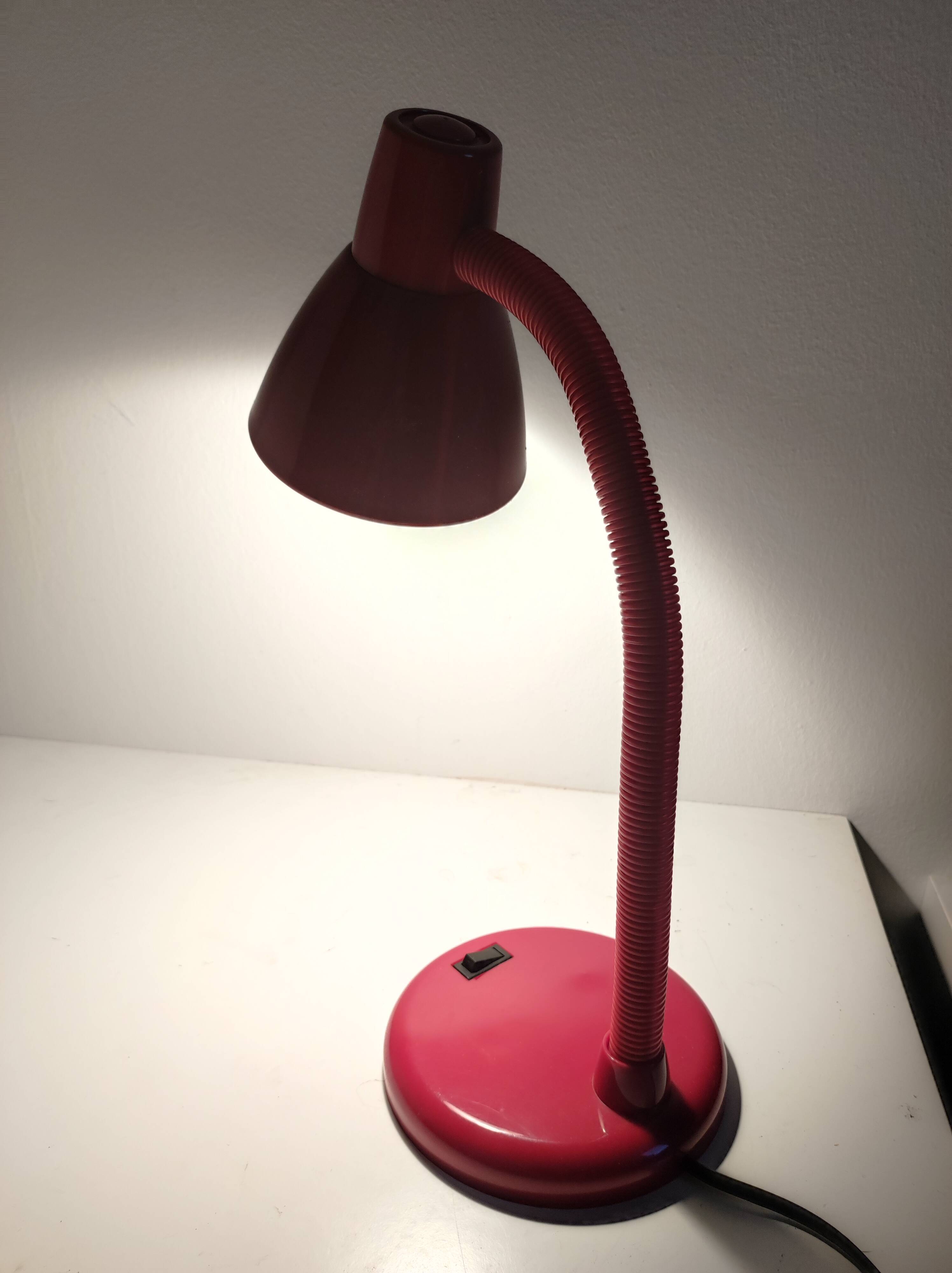 Flexible desk lamp red workshop articulated vintage brand Massive