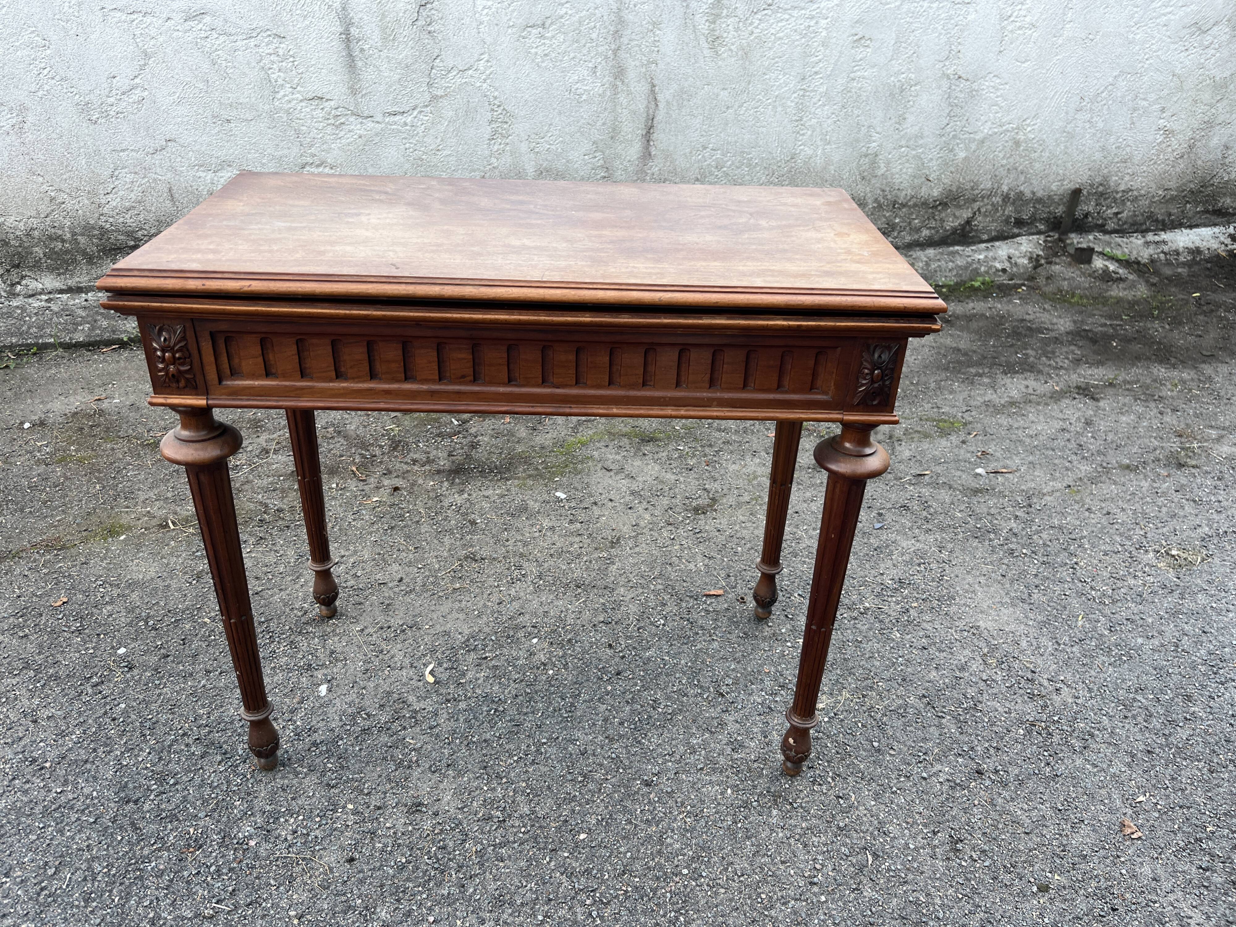 Louis XVI style mahogany games table