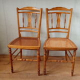 Old carved chairs in turned wood