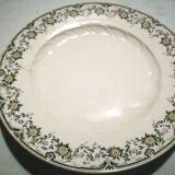 Ancienne assiette de Longwy décor Florian guirlande de fleurs