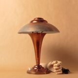 Desk lamp mushroom copper metal art deco 1930 1940