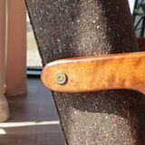 Vintage armchair chocolate granola mid-century modern design 1960