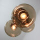 Vintage italian smoked glass chandelier, 1970s