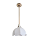 Suspension opaline flower and vintage brass