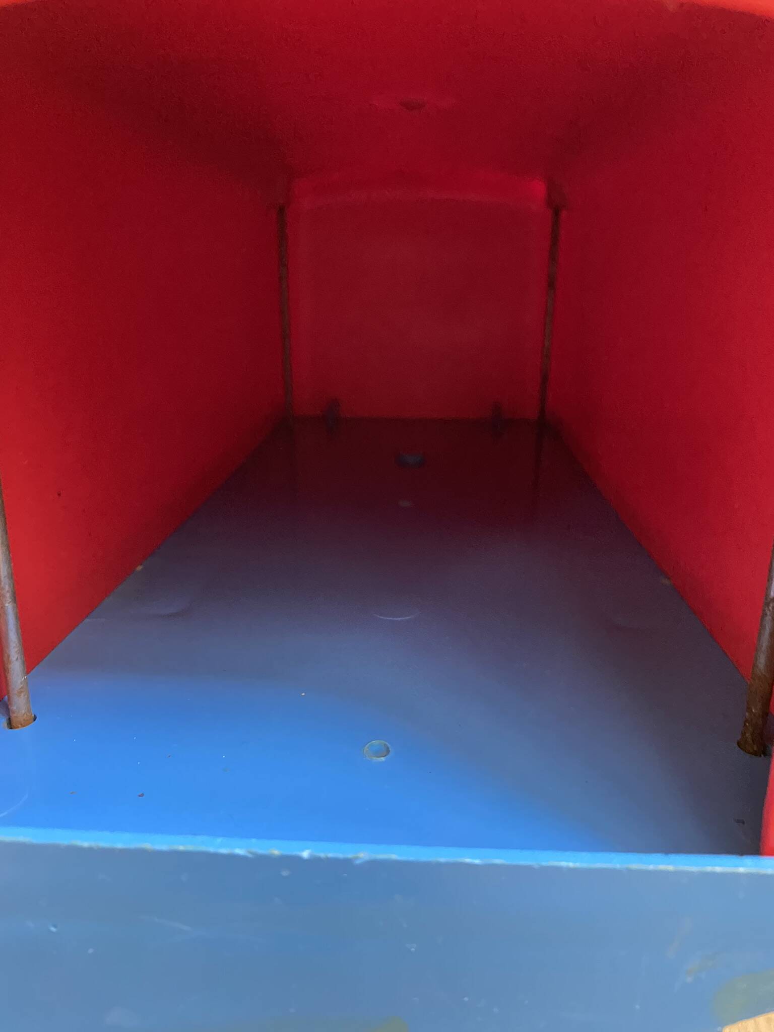 Kiddicraft vintage red blue and yellow children's carrier truck