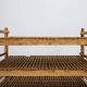 Large baker's cart/ rolling shelf in pine wood, France ca. 1900