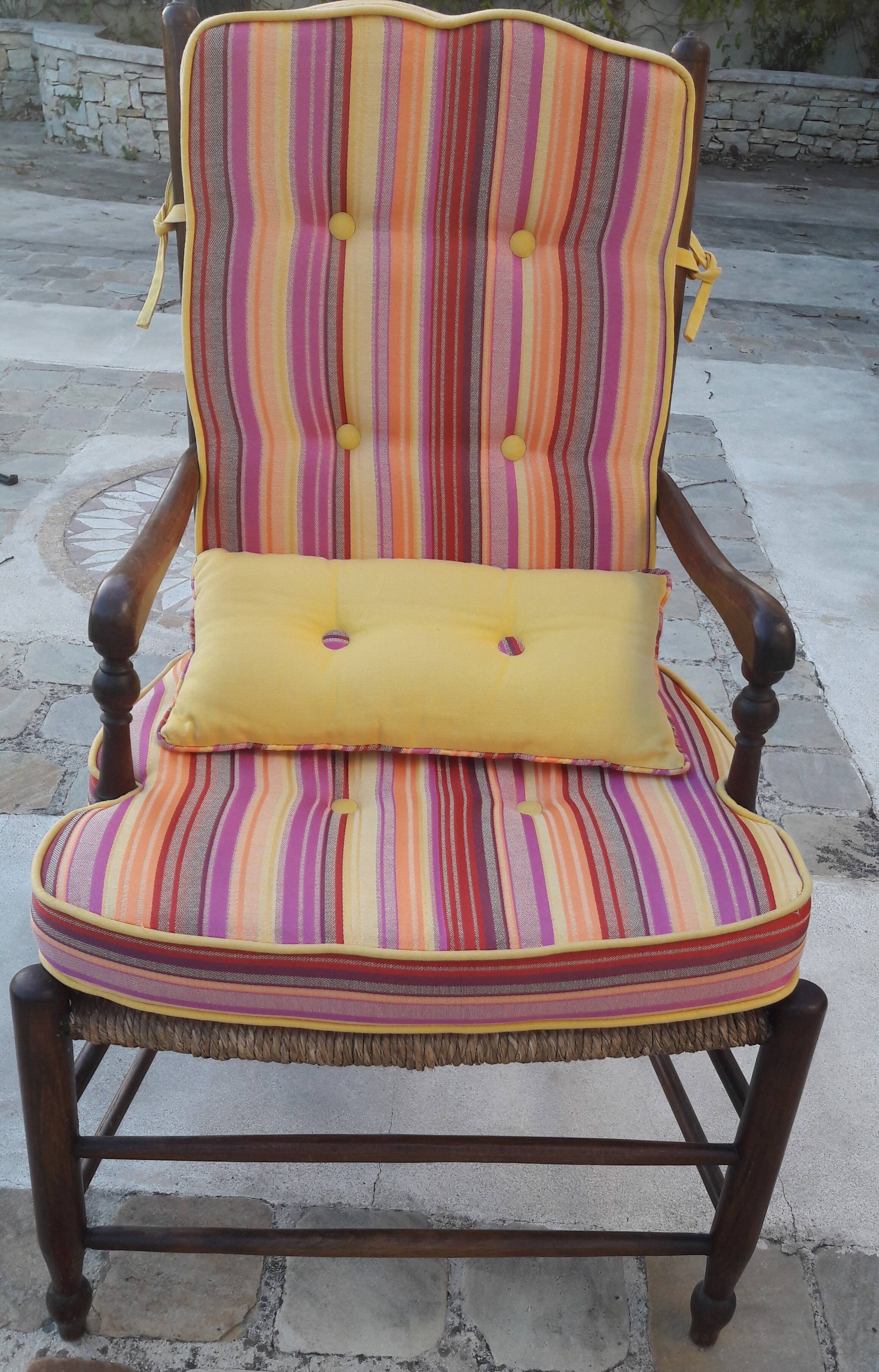 Antique Provençal Straw Armchair