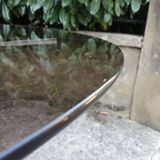 Smoked glass and chrome round table 1970