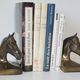Pair of bookends plaster horses effect vintage brass
