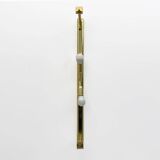 Pair of Modern Amber Murano Glass and Brass Sconces