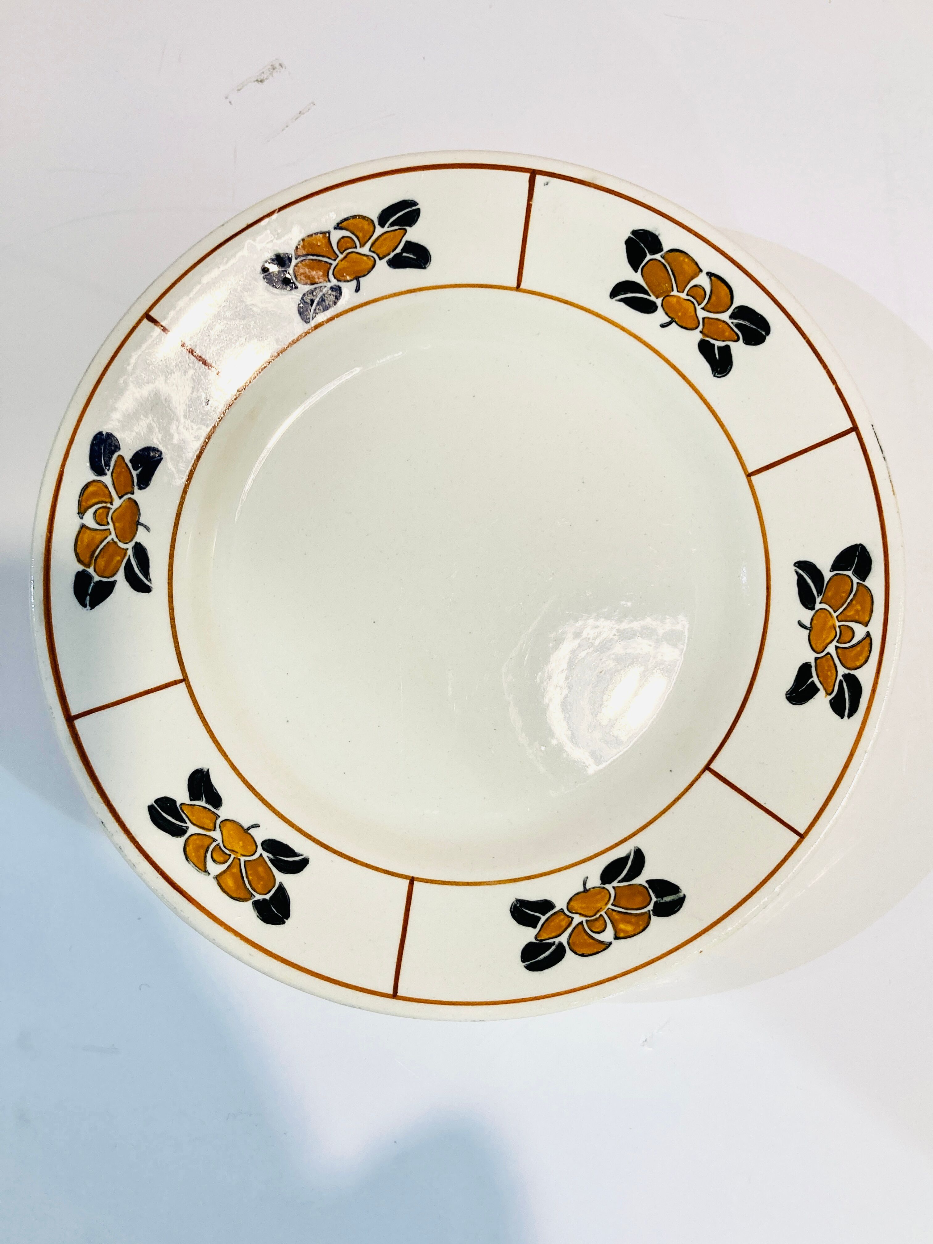 Plates charcoal-salt, nymphea, terre de fer