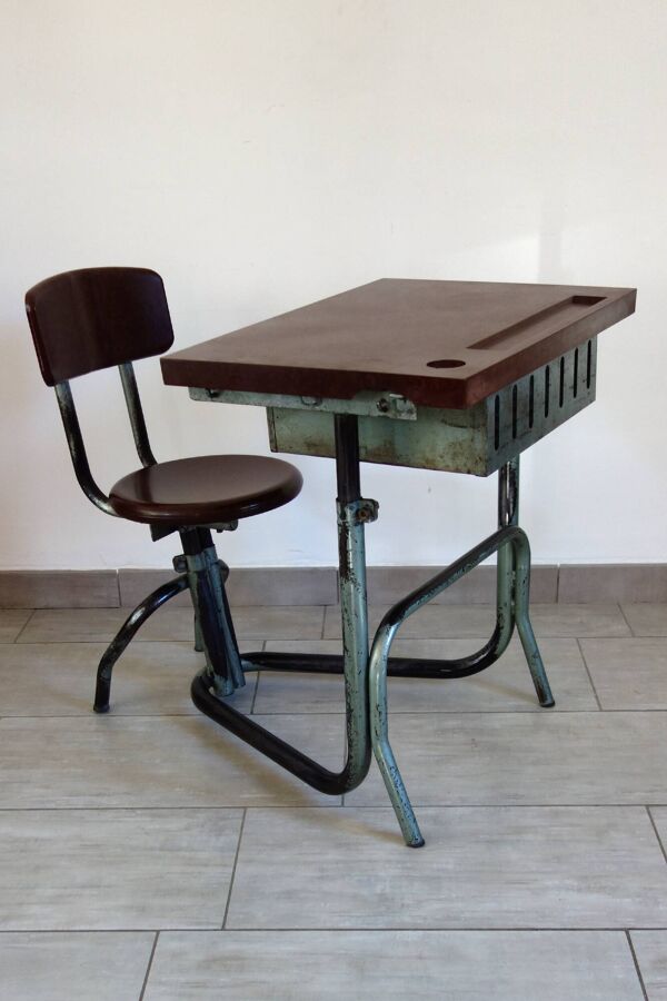 Ancien bureau écolier évolutif années 30