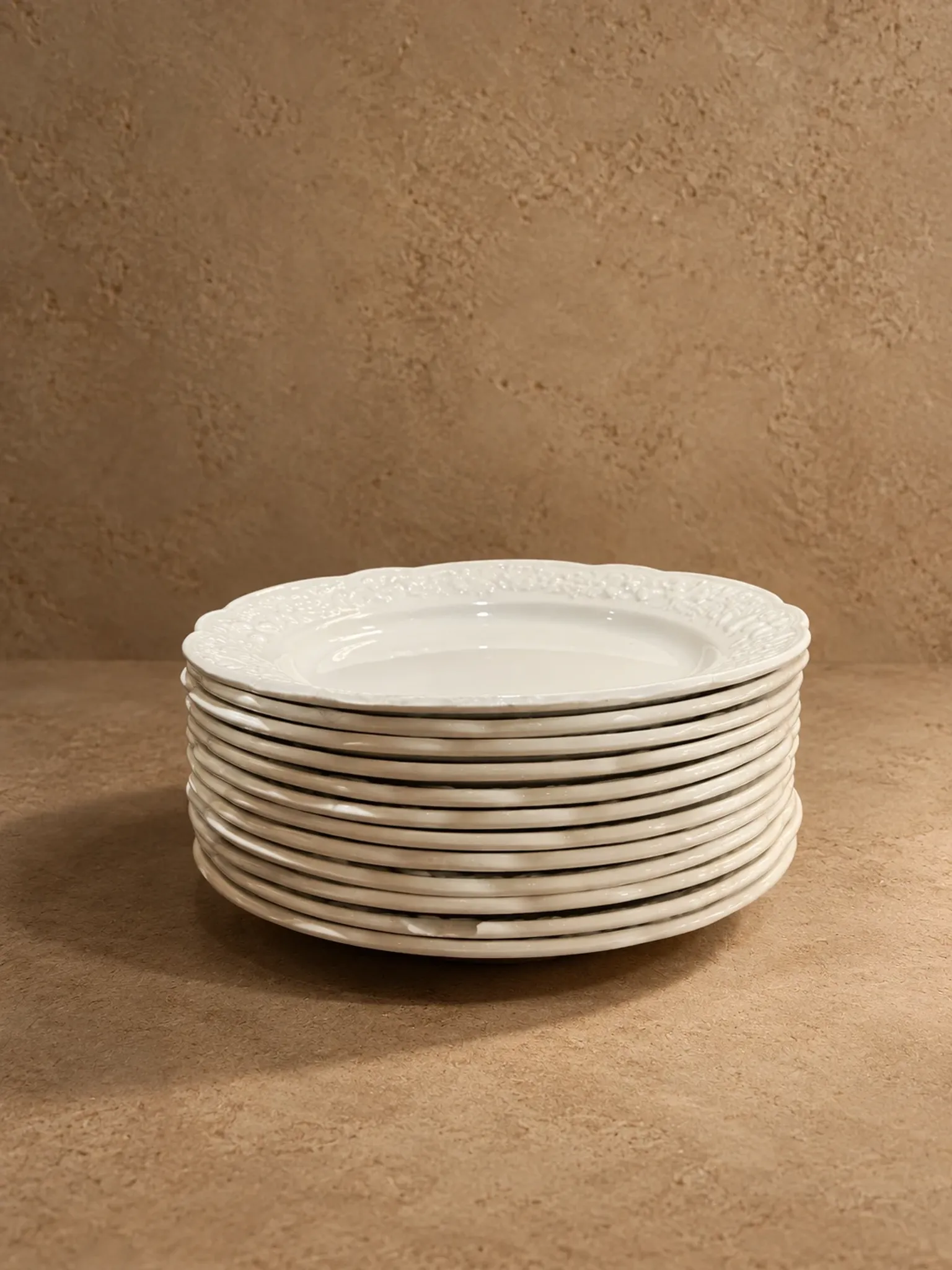 Set of dessert plates Digoin & Sarreguemines, France, circa 1950