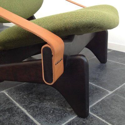 Low chair Jumbo 174 green by Olof Ottelin, 1950s