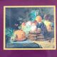 Set of 6 vintage Jason "Still Life Fruit" coasters, cork and durable.