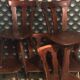 Lot of 6 chairs vintage bistro compass feet