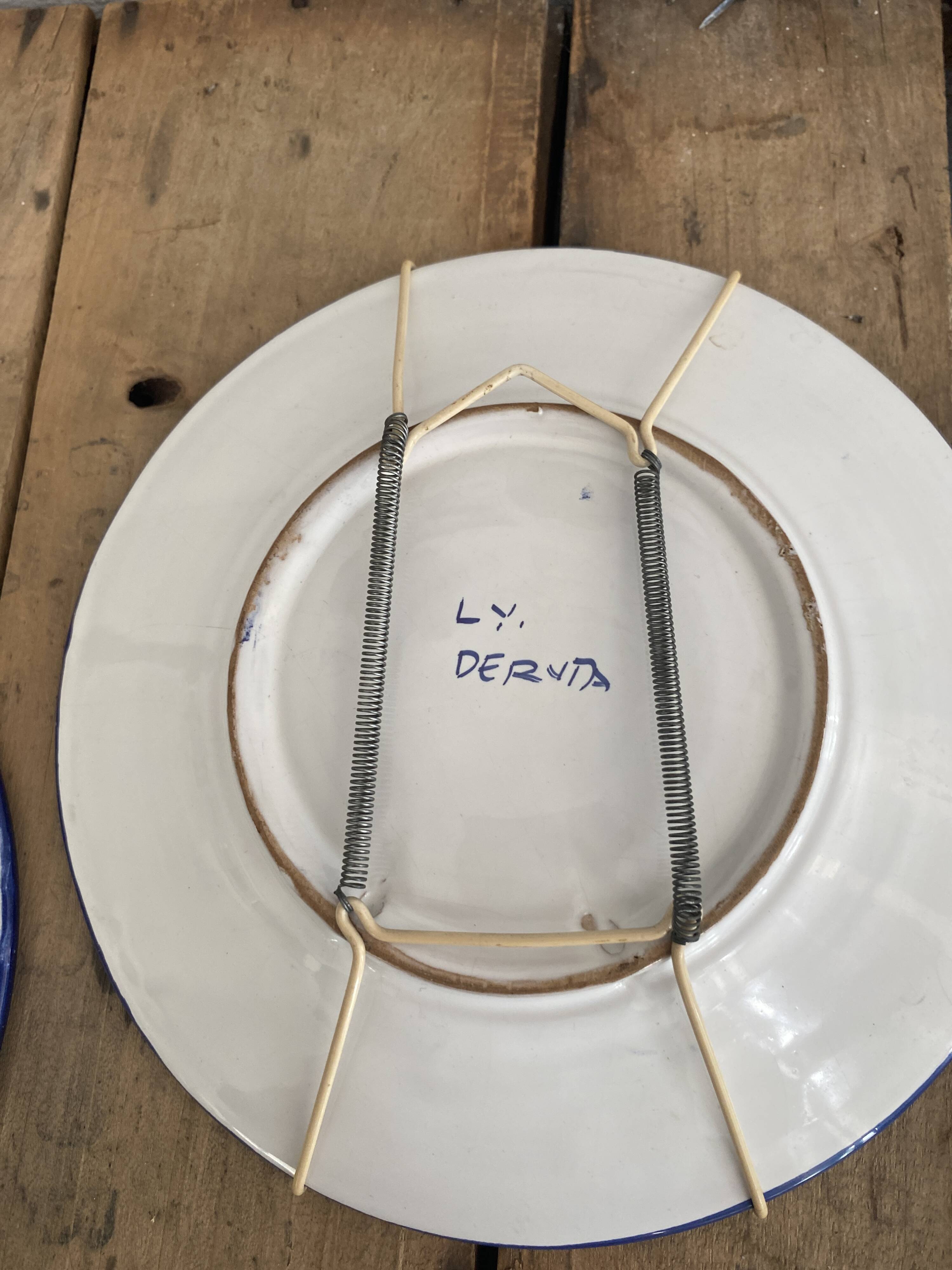 Duo Italian ceramic plates