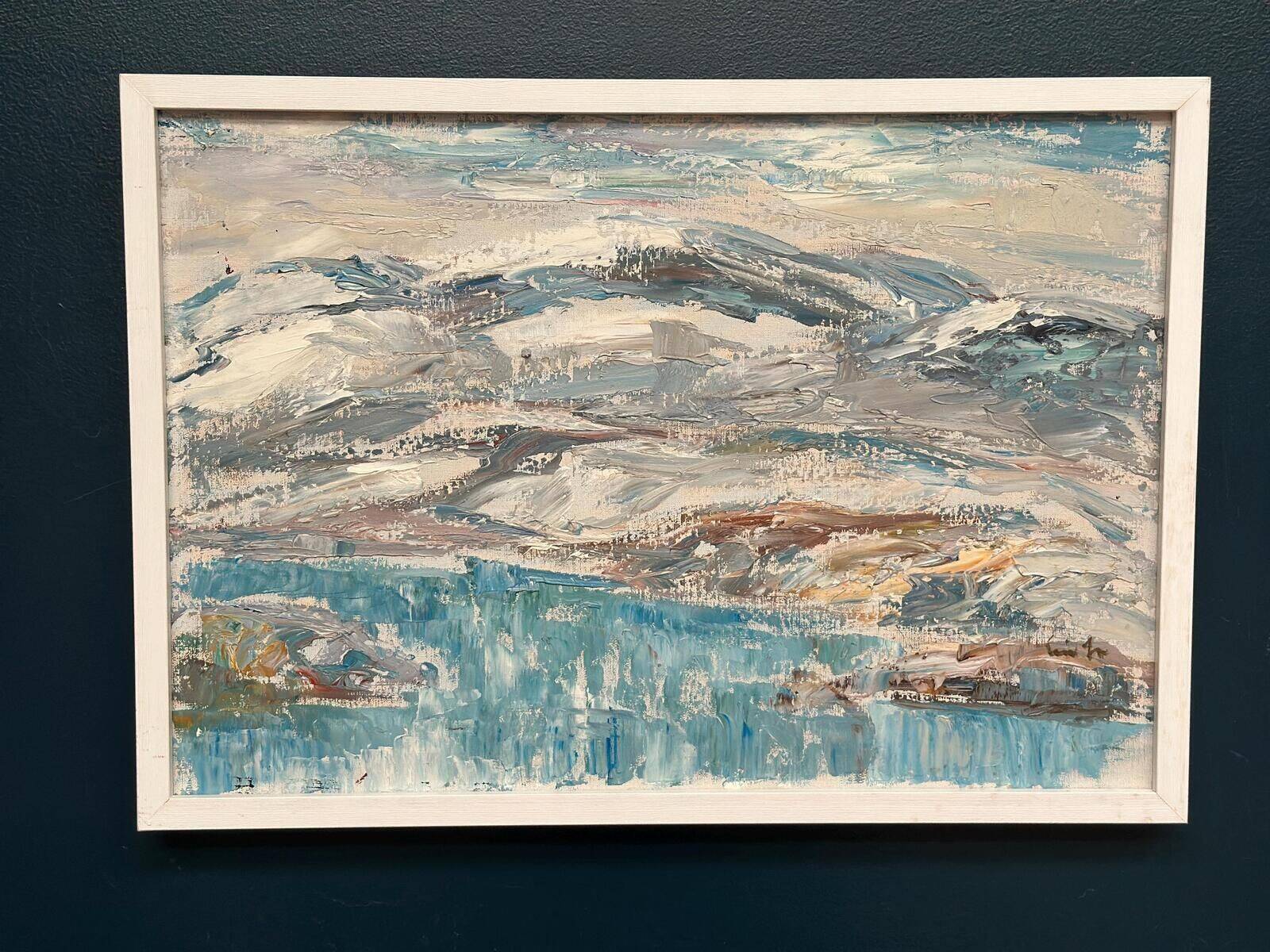 Huile sur toile originale – « Paysage » par Erik Lo – Signé – Vintage