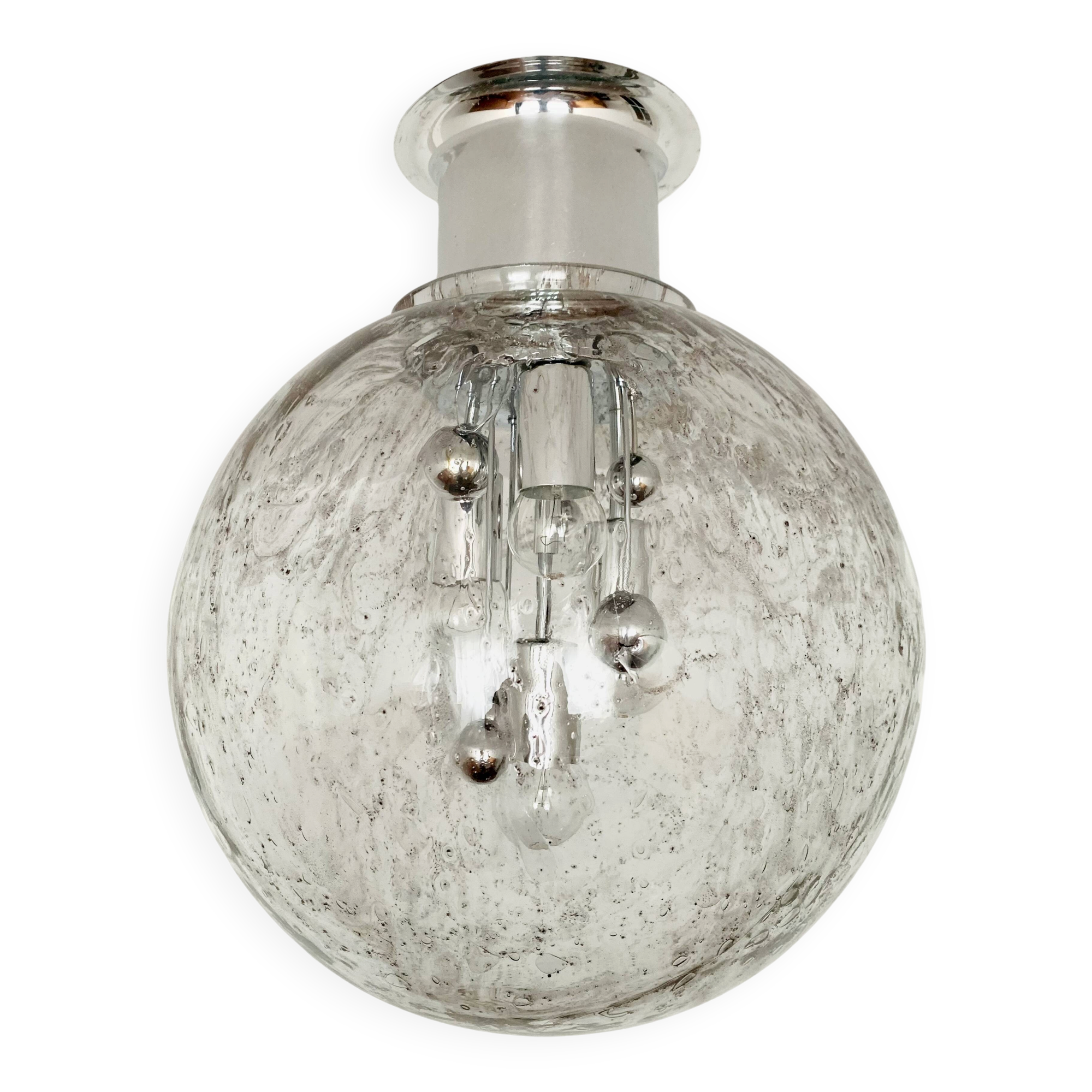 Ice Glass Flush Lamp by Doria