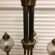 Glass and brass suspension and its vintage sconces