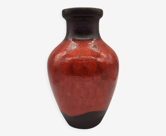 Vase céramique rouge