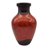 Red ceramic vase