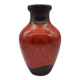 Red ceramic vase