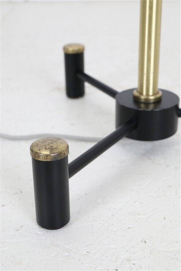 Dansa lamp / C. V. Østergaard floor lamp / reading lamp with "rocket" base / 1960s / 1970s / brass / Danish modern design