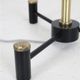 Dansa lamp / C. V. Østergaard floor lamp / reading lamp with "rocket" base / 1960s / 1970s / brass / Danish modern design
