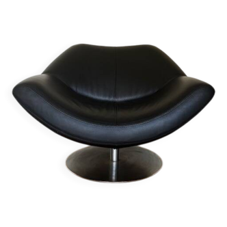 Fauteuil Cuir Noir Roche Bobois