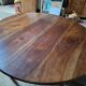 Old walnut carpenter's table, extendable for 18 people.