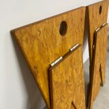 4 design chairs from the 70s in vintage foldable agglomerated wood