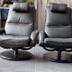 2 leather armchairs from Roche Bobois