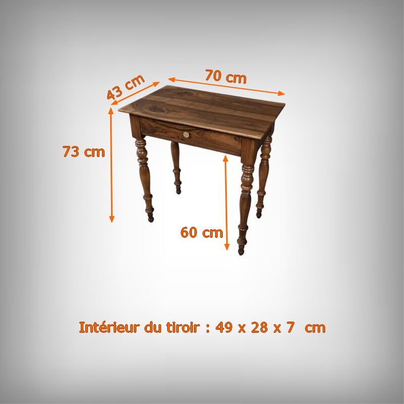 Small walnut desk table, Louis-Philippe style – 19th century